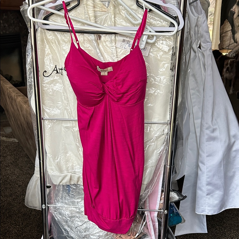 Forever 21 Fuchsia Twist-Front Top